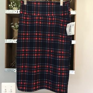 Lularoe unicorn plaid Cassie skirt